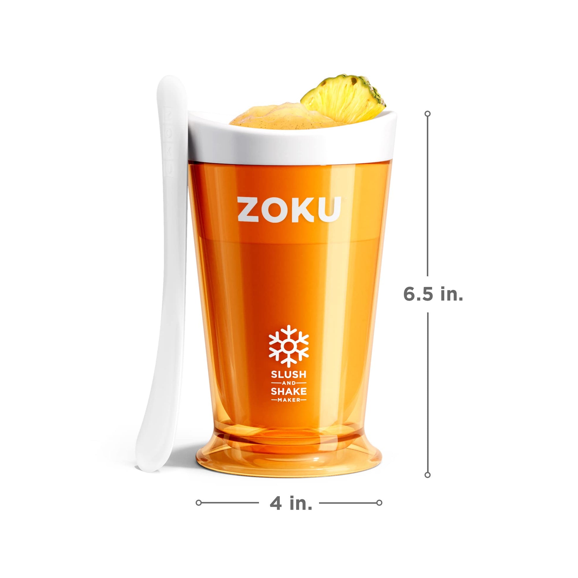 Vaso para Batidos y Nieves Zoku Anaranjado