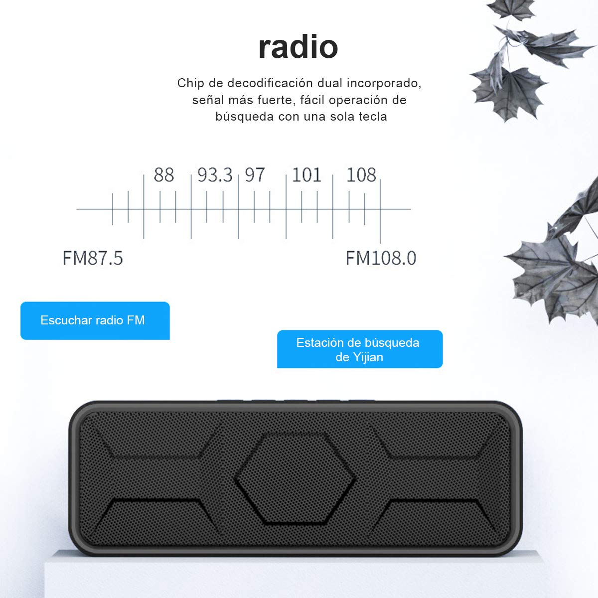 SEASKY - Bocina Bluetooth Portátil, Bluetooth 5.0 Altavoz Inalámbrico Impermeable con Sonido Estéreo HD, Bajos Profundos,Reproducción Manos Libres, 3.5mm AUX/Micro SD/TF/USB