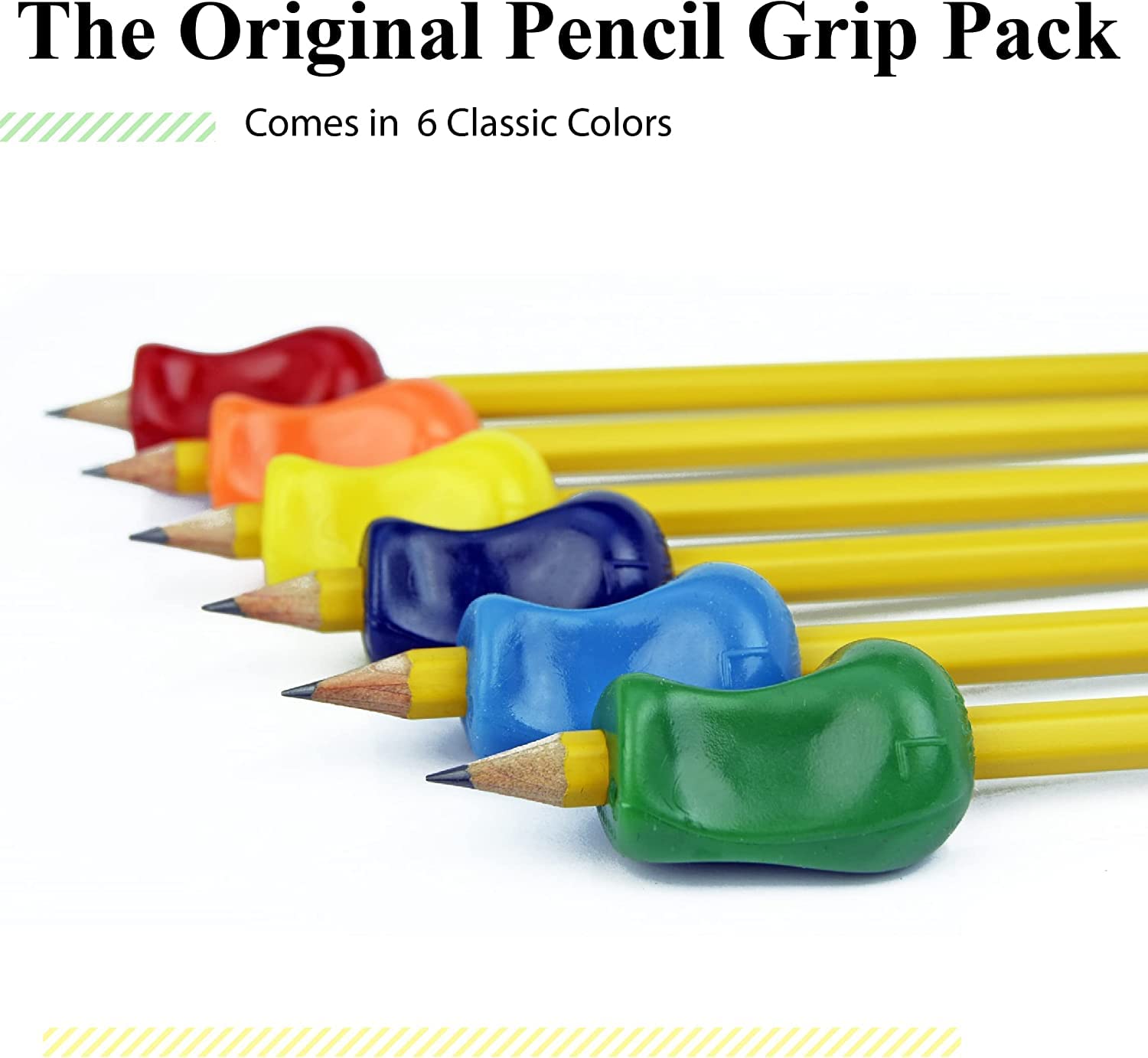 Pack de 36 Adaptadores Universales The Pencil Grip Ergonométricos en Colores Clásicos