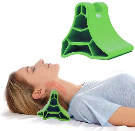 Herramienta de liberación occipital, dispositivo de liberación suboccipital portátil de vértebra cervical, masajeador de punto de acupresión de gatillo muscular profundo, alivio del dolor para dolor de cabeza, migraña, cuello, hombros y espalda (verde)