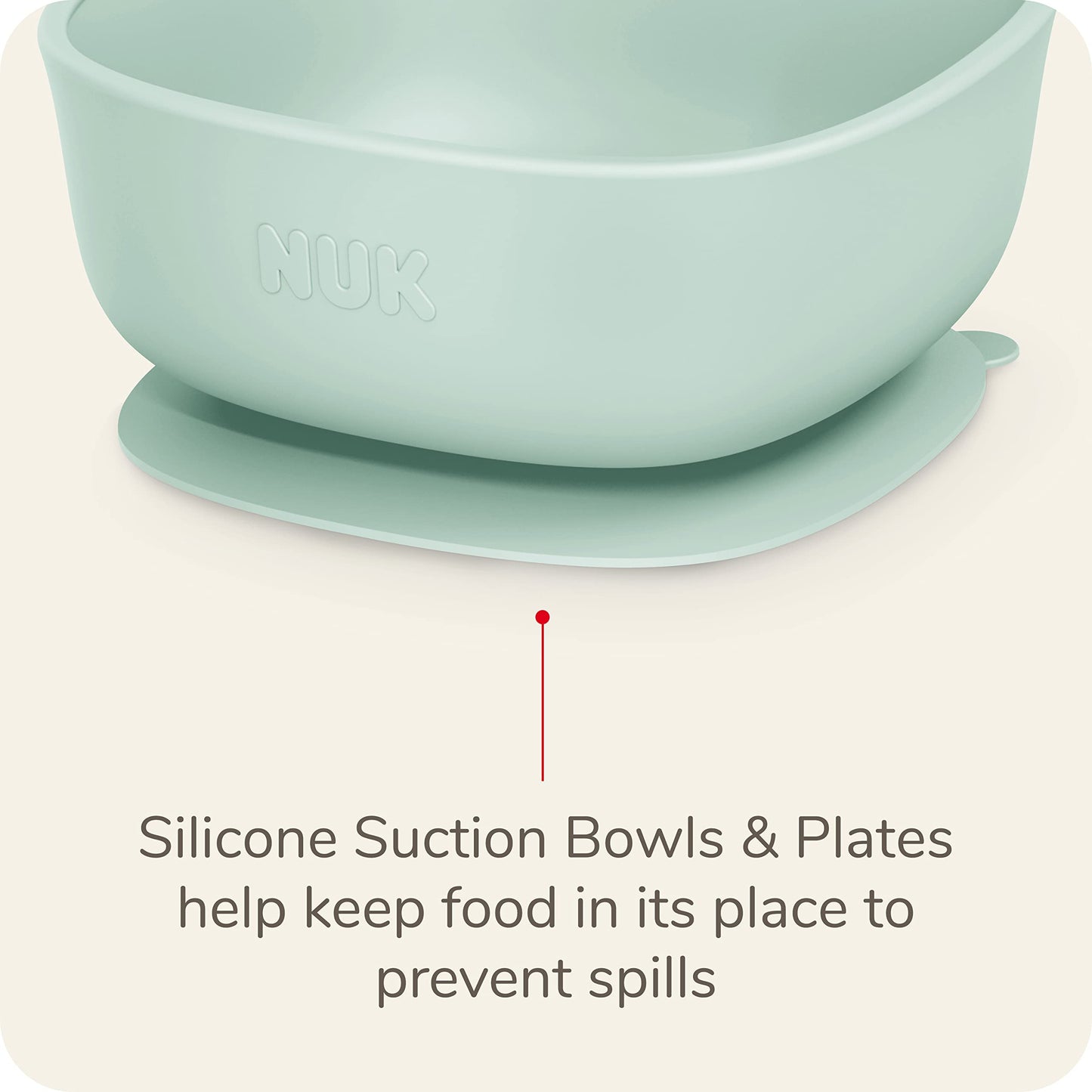 Juego de Vajilla de Silicona NUK Azul con Succión Durable para Bebé