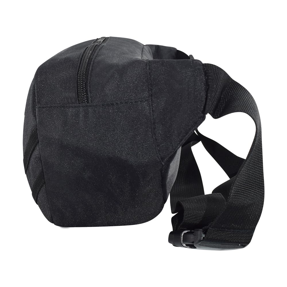 Cangurera Royal Swiss® Deportiva, Bolsa De Viaje con Cinta de Ajuste con Clip, Compartimiento Amplio, Riñoneras Deportivas de Hombres y Mujeres para Correr, Ciclismo y más. (Negro)