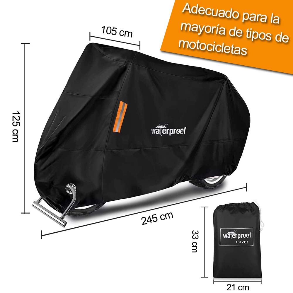Dasking Funda para Bicicleta Moto Impermeable al Aire Libre Cubierta Resistencia al Agua Protección contra Polvo Viento UV Sol con Orificio de Bloqueo Antióxido Funda para Vehículos, Bicicleta de Montaña, Carrectera, Pista, Moto Deportivo