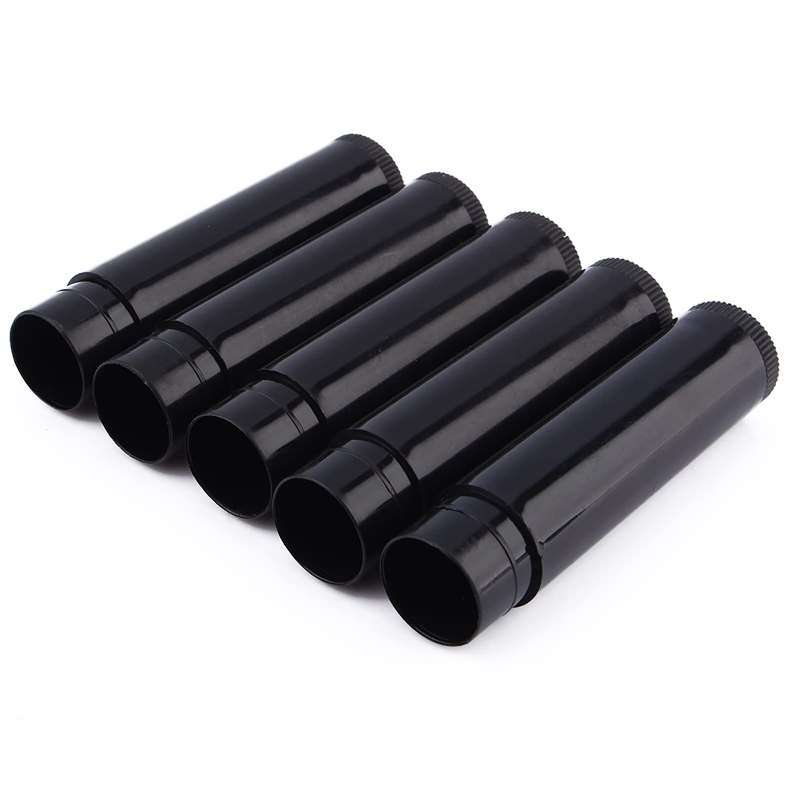 Lote 100 Unids 5 Ml Negro Claro, Contenedores de Bálsamo Labial Tubos de Bálsamo Labial Negro Tubo Contenedor de Bálsamo Labial Vacío
