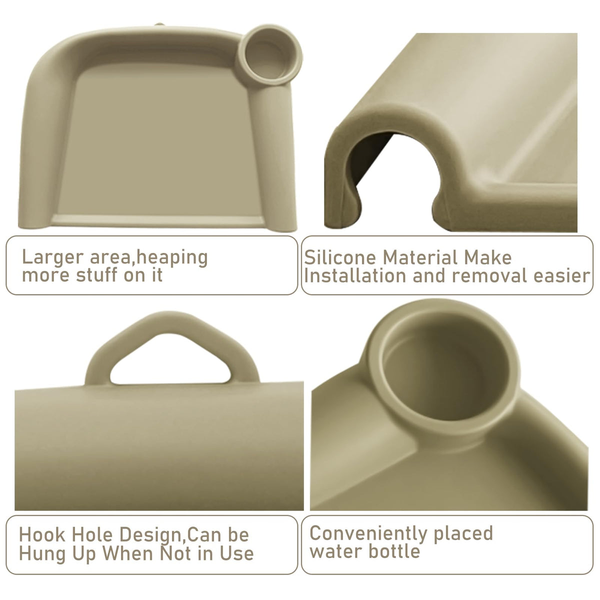 Bandeja de comedor de silicona mejorada para bebé, compatible con silla de mesa rápida Inglesina y sillas altas con gancho, sin BPA y apta para lavaplatos, charola de alimentación extraíble