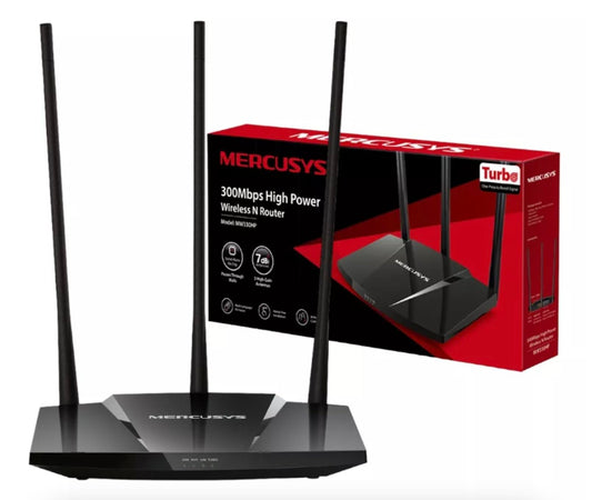 Router Inalámbrico TP-Link Mercusys Negro de Alta Potencia N Wi-Fi 300Mbps