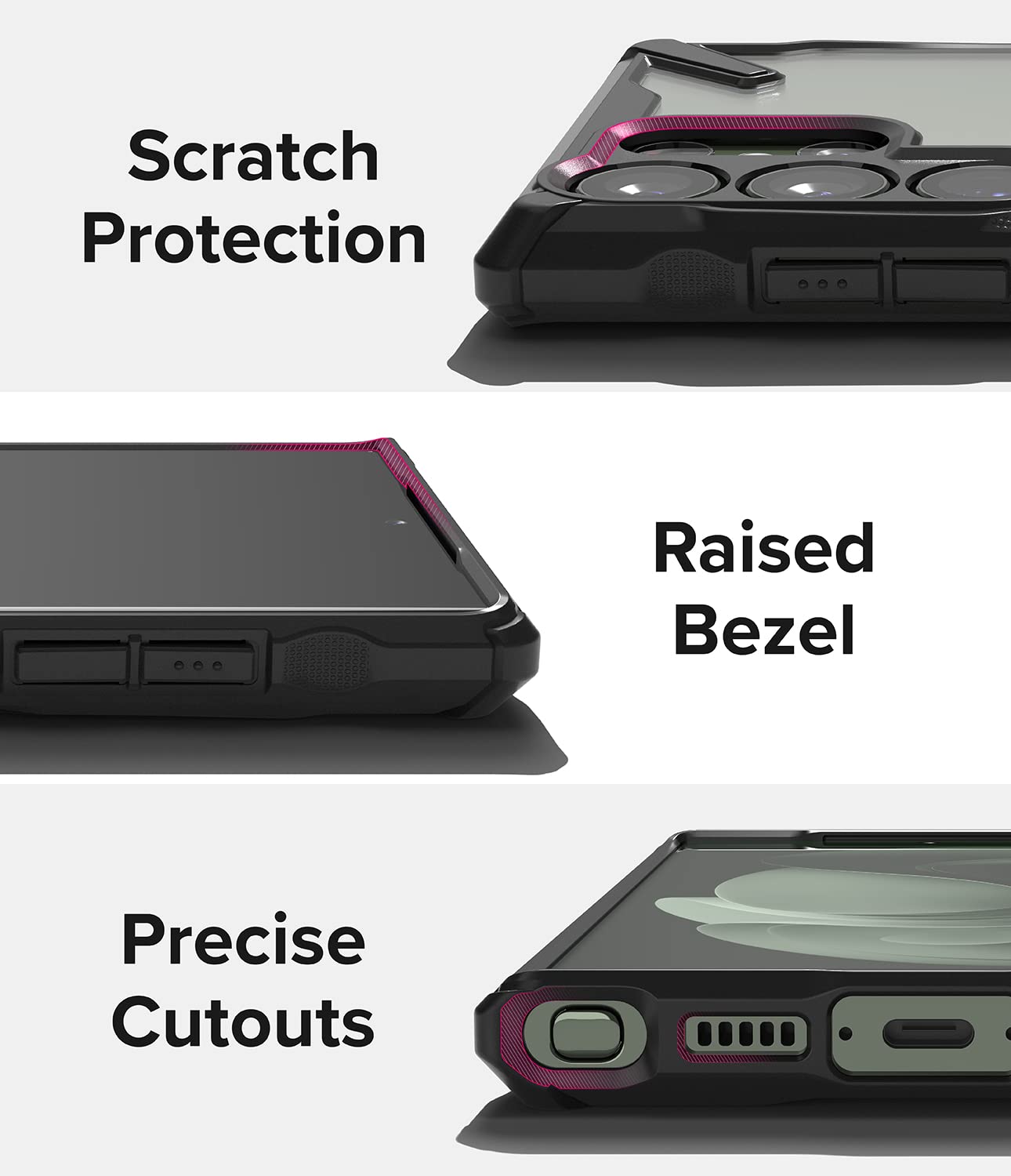 Funda Protectora Resistente Ringke Fusion-X Negra Compatible Samsung Galaxy S23 Ultra 5G