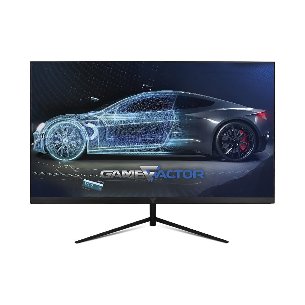 GAME FACTOR MG650 Monitor Gamer 27 Pulgadas 2K 75Hz 2560x1440p QHD IPS Plano 2ms 10 bits FreeSync Frameless HDMI DP Negro DisplayPort Pc Gamer Xbox Playstation Animacion Fotografia y Video Oficina