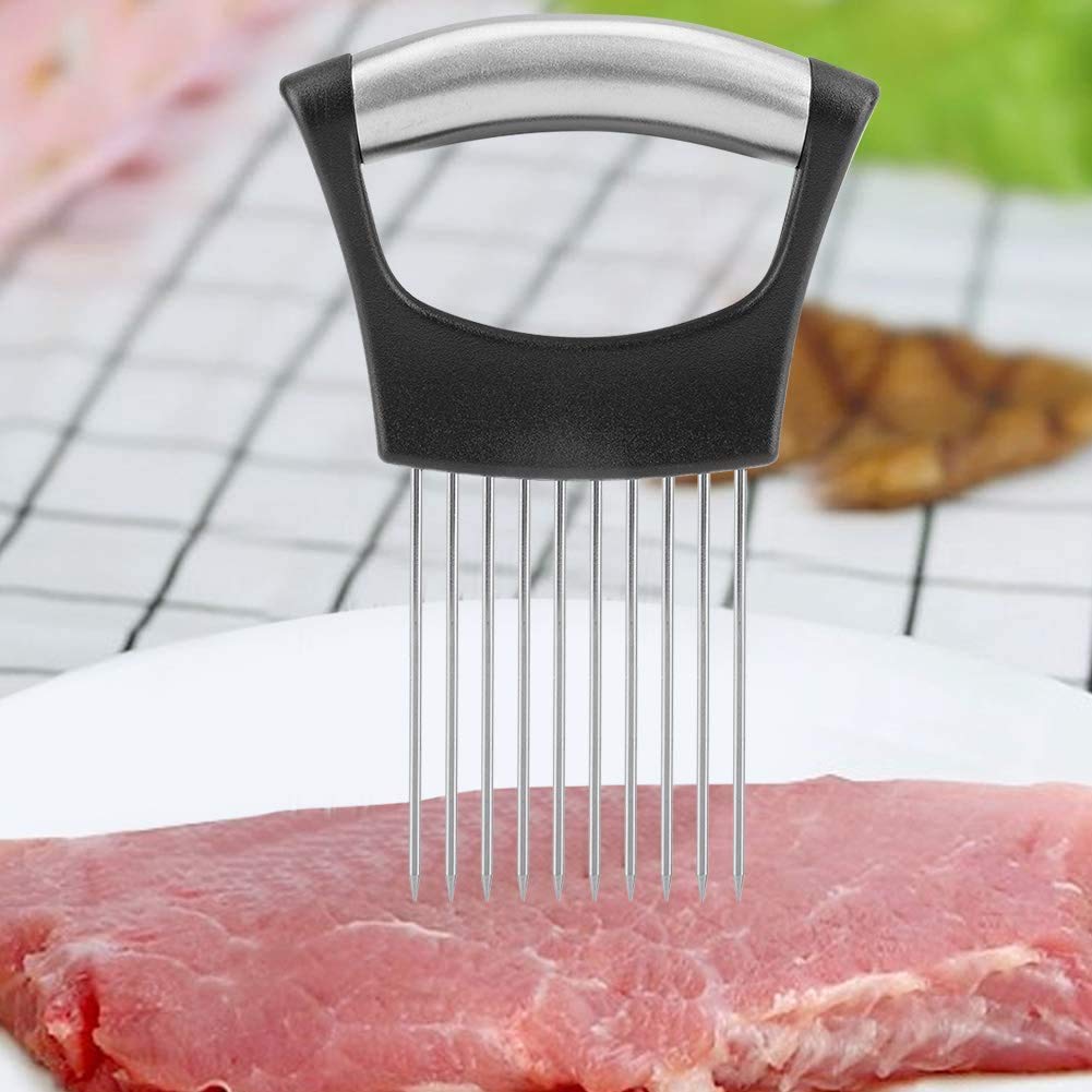 Cortadora de Cebolla y Carne de Acero Inoxidable con 10 Puntas para Cocina