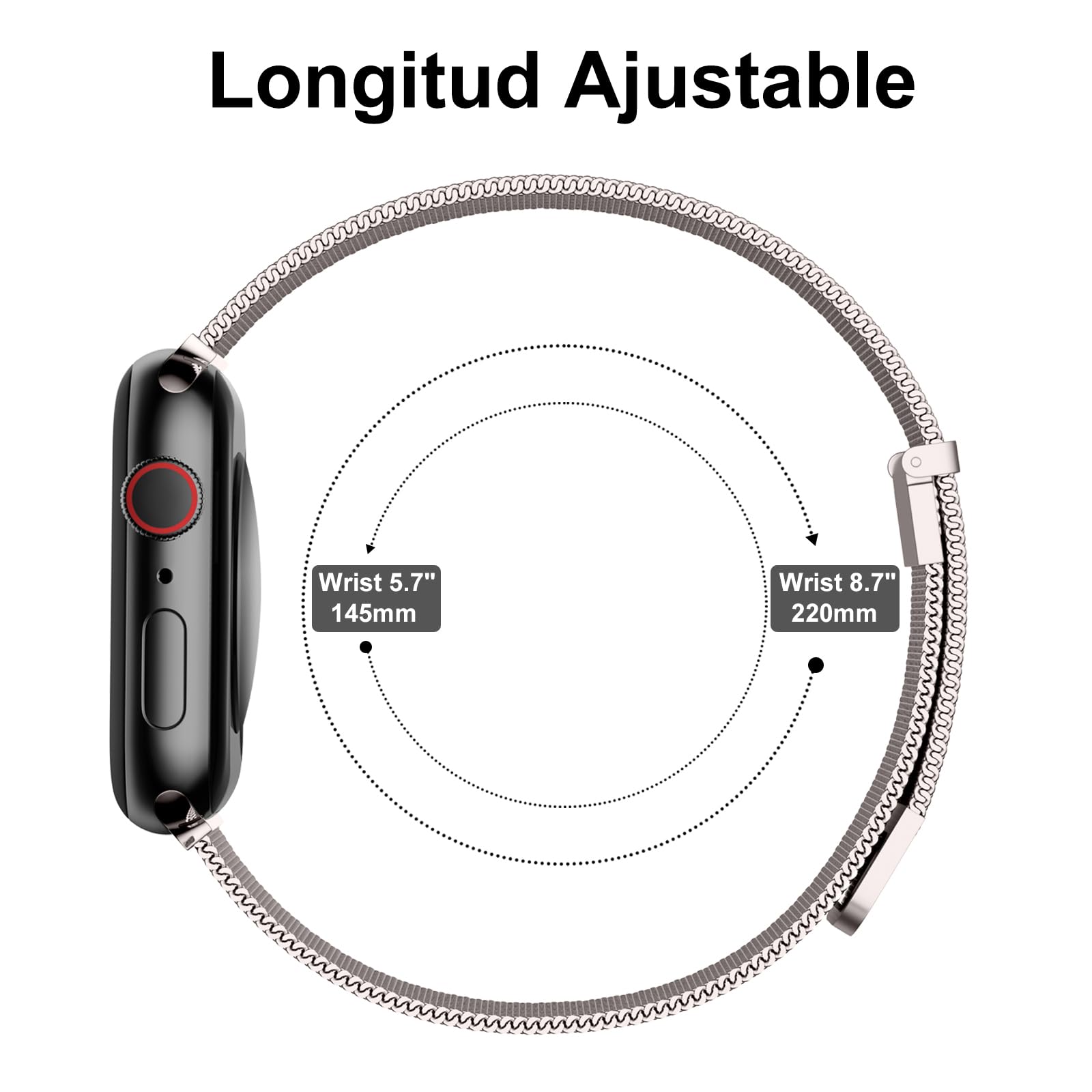 GEAK Compatible con Correa Apple Watch Correa 38mm 40mm 41mm 42mm 44mm 45mm 49mm, Clásica Correa de Metal de Acero Inoxidable Compatible con iWatch Series 9 8 7 6 5 4 3 2 1/SE Ultra 2