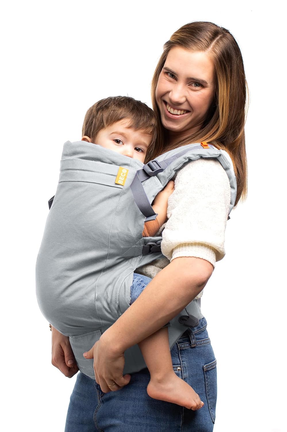 Beco Mochila porta bebés y porta bebés para niños (24-48 meses) - 100% Algodón Portador para niños pequeños, ligero y transpirable, amigable con la cadera con 2 posiciones de porte: porte frontal y