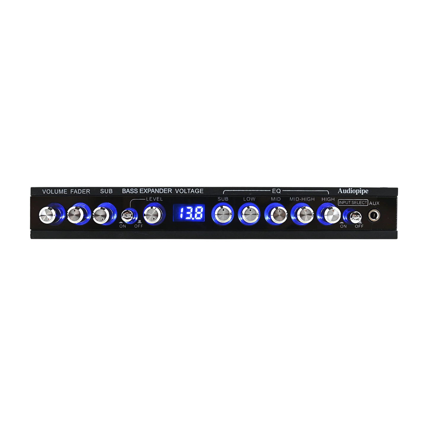 Audiopipe Ecualizador gráfico de 5 bandas con salida RCA de 9 voltios (EQ-515DXP)