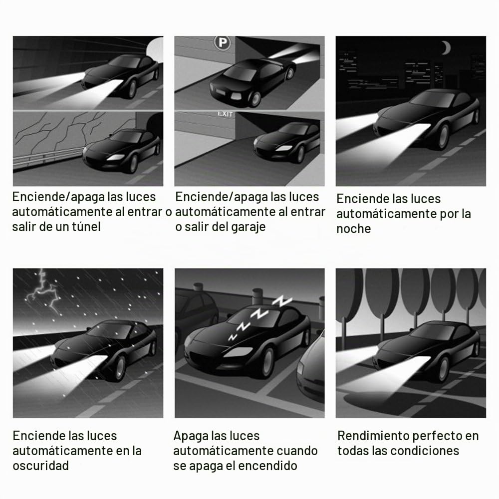 Accesorios de Seguridad para Coche Sensor Automático Luces Sensor de Luz 12 V