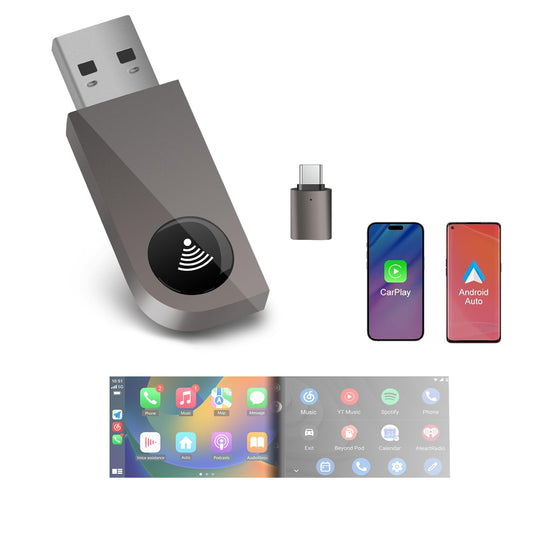 Adaptador Automático Inalámbrico Pyniro 2 en 1 Blanco con Conexión Rápida y Control Estable