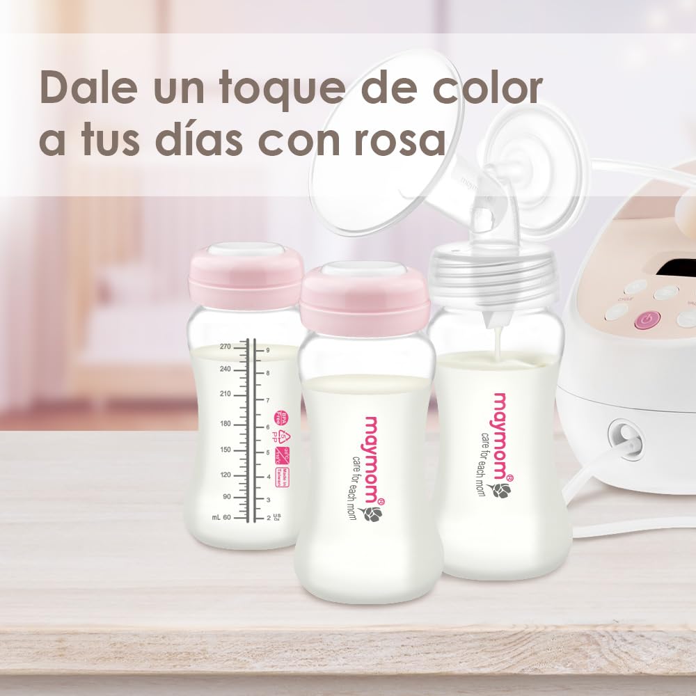 BOTELLAS DE RECOLECCIÓN DE CUELLO ANCHO COMPATIBLES CON EXTRACTORES AVENT, SPECTRA S2, SPECTRA S1, SPECTRA 9PLUS. Incluye 4 botellas de recolección o almacenamiento de leche materna de 9 oz / 280 mL. Para extractores manuales Avent y extractores eléctrico