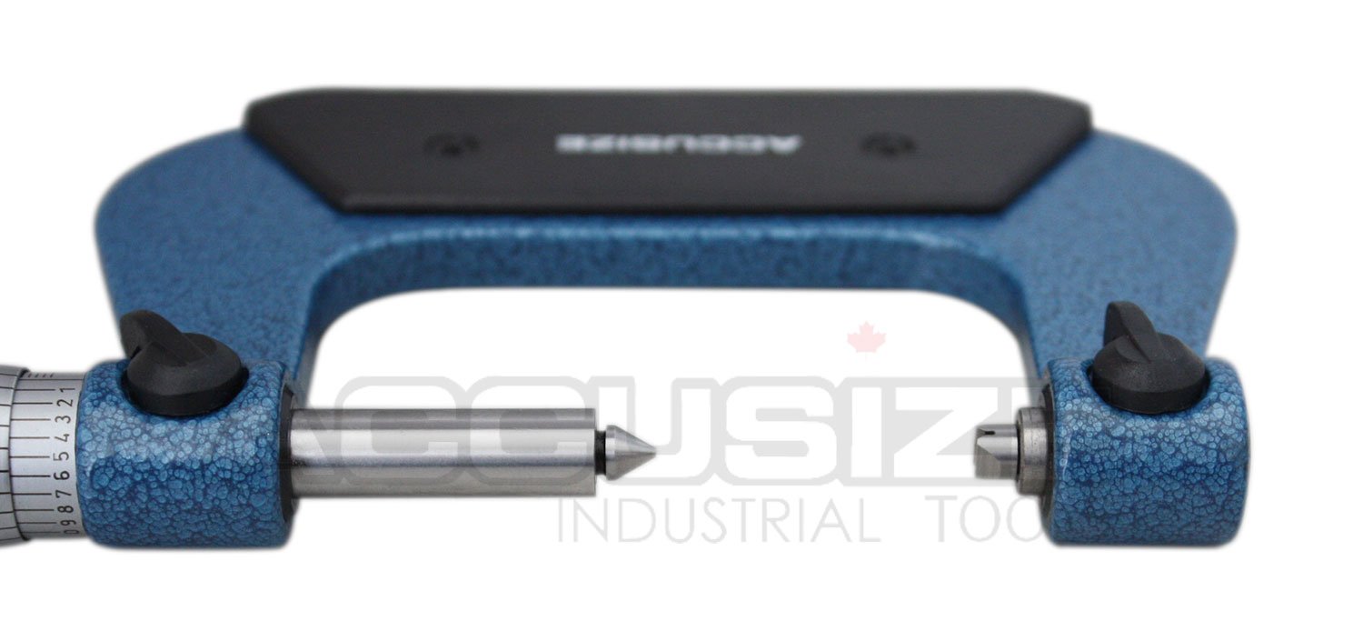 Accusize - 1-2'' x 0.0001'' Screw Thread Micrometer with 5 Anvil in Fitted Box, #S916-C751