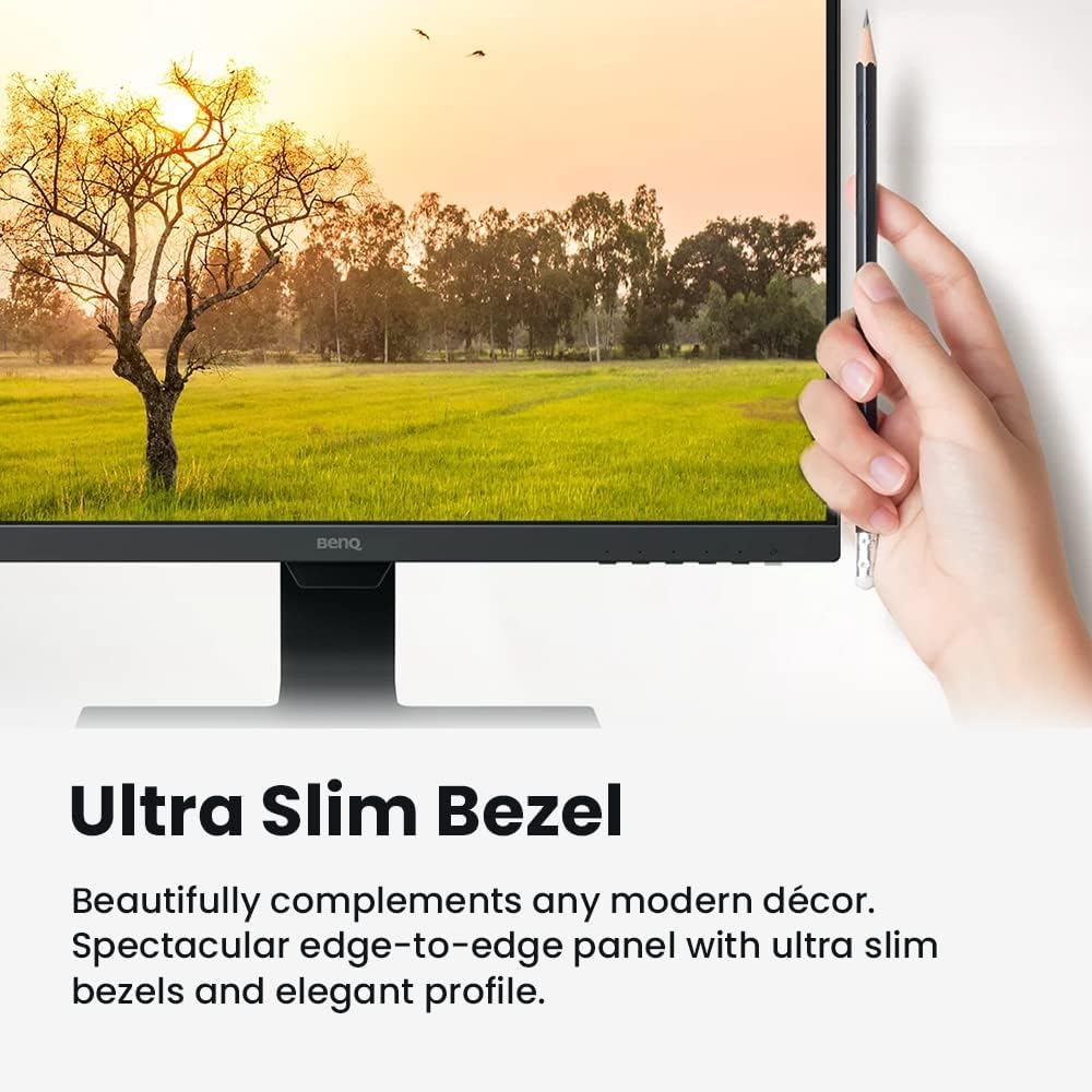 BenQ Monitor LED 27 pulgadas FHD 1080p Eye-Care ( GW2780 ), 1920x1080 IPS, Brightness Intelligence, Low Blue Light, Flicker-free, Bisel Ultra Delgado, Sistema de Administración de Cable, HDMI