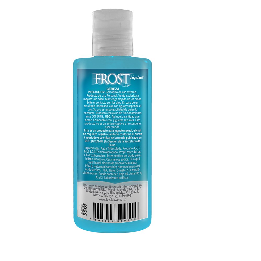 Frost Lube 1FR-Ce | Gel Lubricante Efecto Frío Base Agua. Botella. 70 g (Cereza) | Fórmula Base Agua | Premium Quality For EveryBody