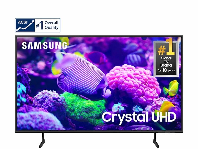 Samsung, Television de 55" Clase DU7200, Crystal Display 4K, LED, Ultra HD, HDR, Smart Tizen TV, Compatible con Netflix, Apple, Youtube, Prime y Funciones Gamer, UN55DU7200 2024 (Reacondicionado)