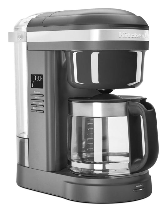 KitchenAid KCM1208DG Spiral Showerhead 12 Cup Drip Coffee Maker, Matte Charcoal Grey