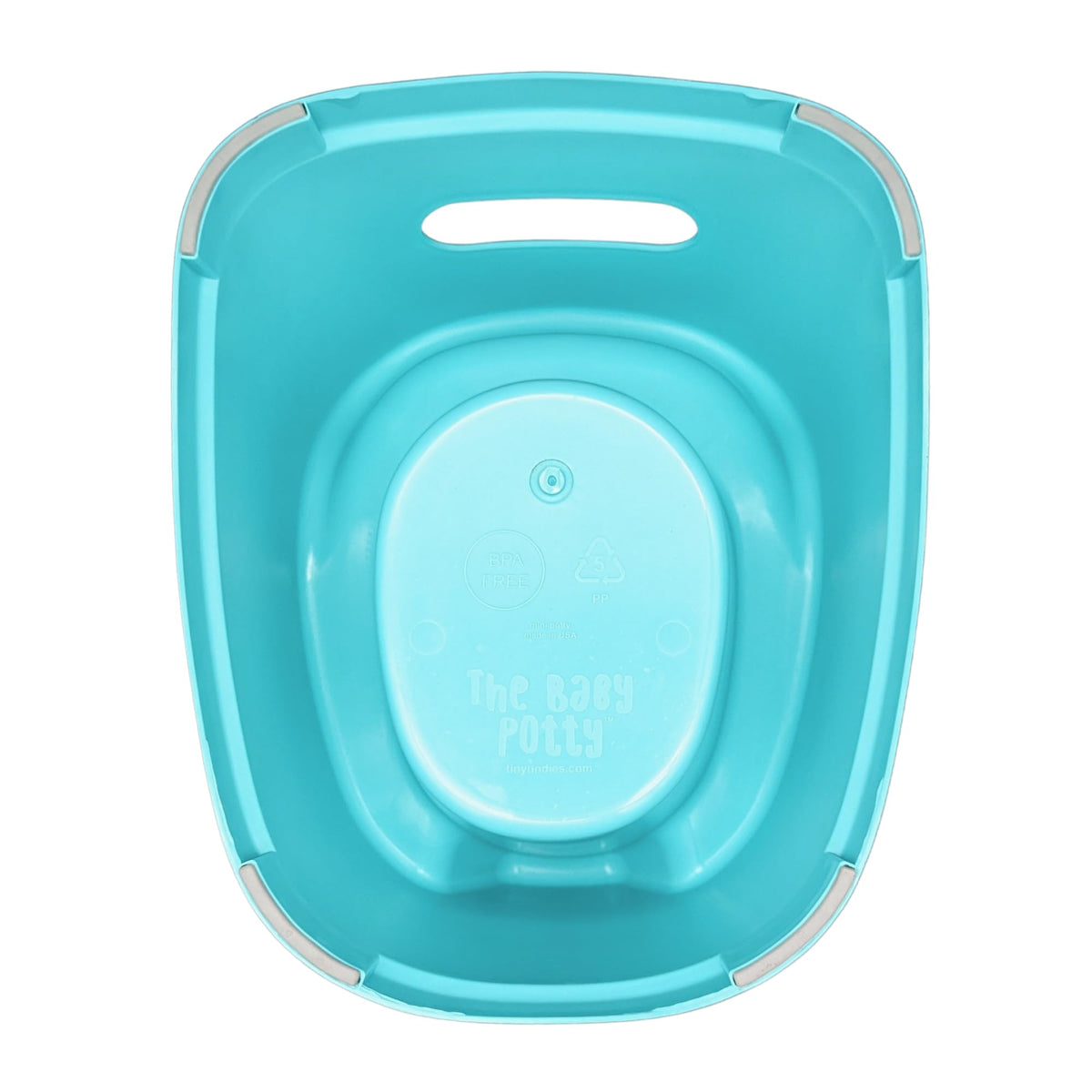The Baby Potty - Mini orinal | Entrenamiento temprano | Comunicación de eliminación | Portátil y ligero | Promueve la independencia | Inodoro de entrenamiento infantil (turquesa)