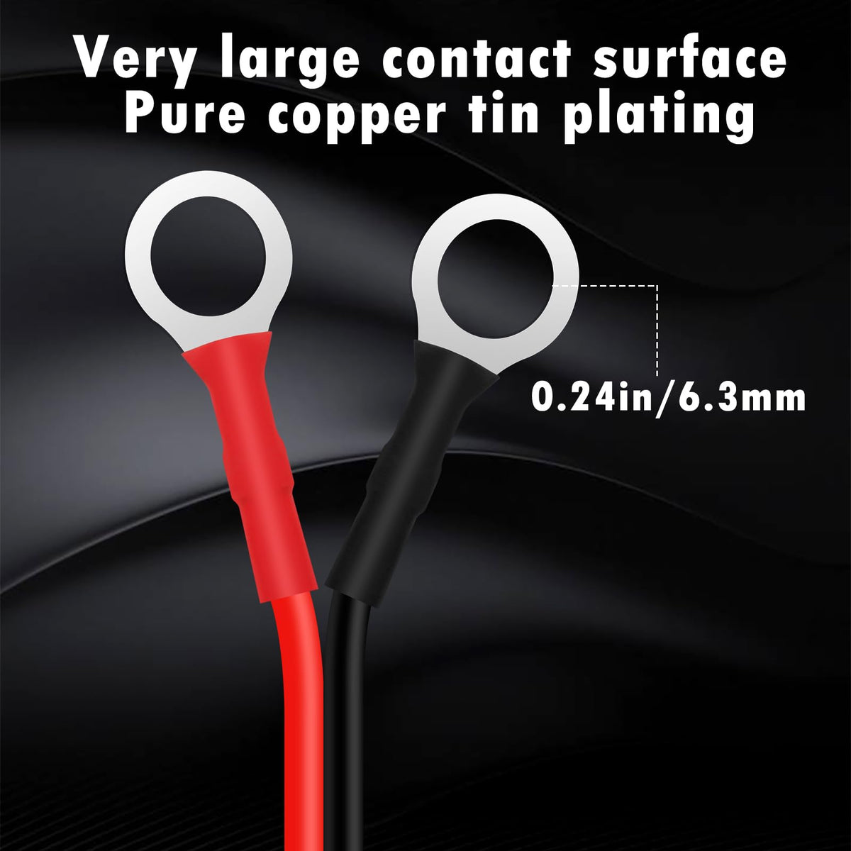 Cable Adaptador de Alimentación CUZEC Negro Alta Resistencia para Inversor de Coche, Bomba de Aire y Bricolaje