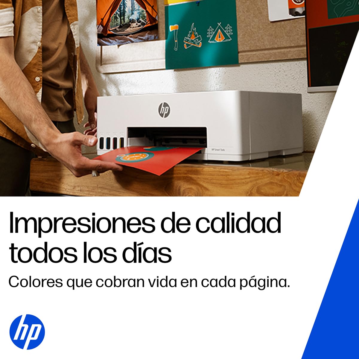 HP Impresora Smart Tank 210, Tinta Continua, Color, Wi-Fi,USB, Bluetooth, Dúplex (Doble Cara) Manual, Impresión Smart App, hasta 2 años de Garantía* (3D4L3A)