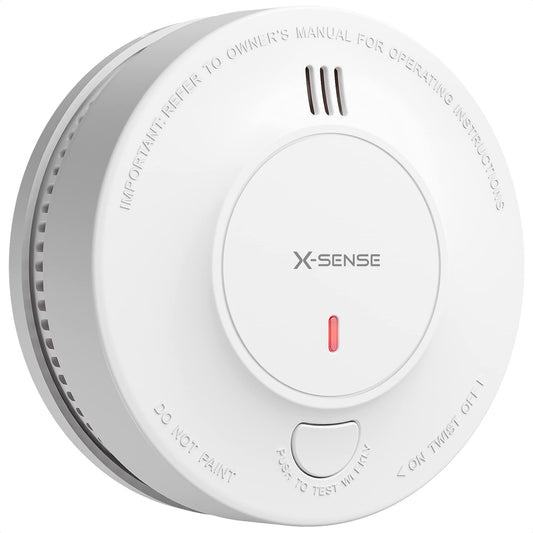 Detector de Humo X-Sense Blanco con Batería de 10 Años y Botón Silenciador