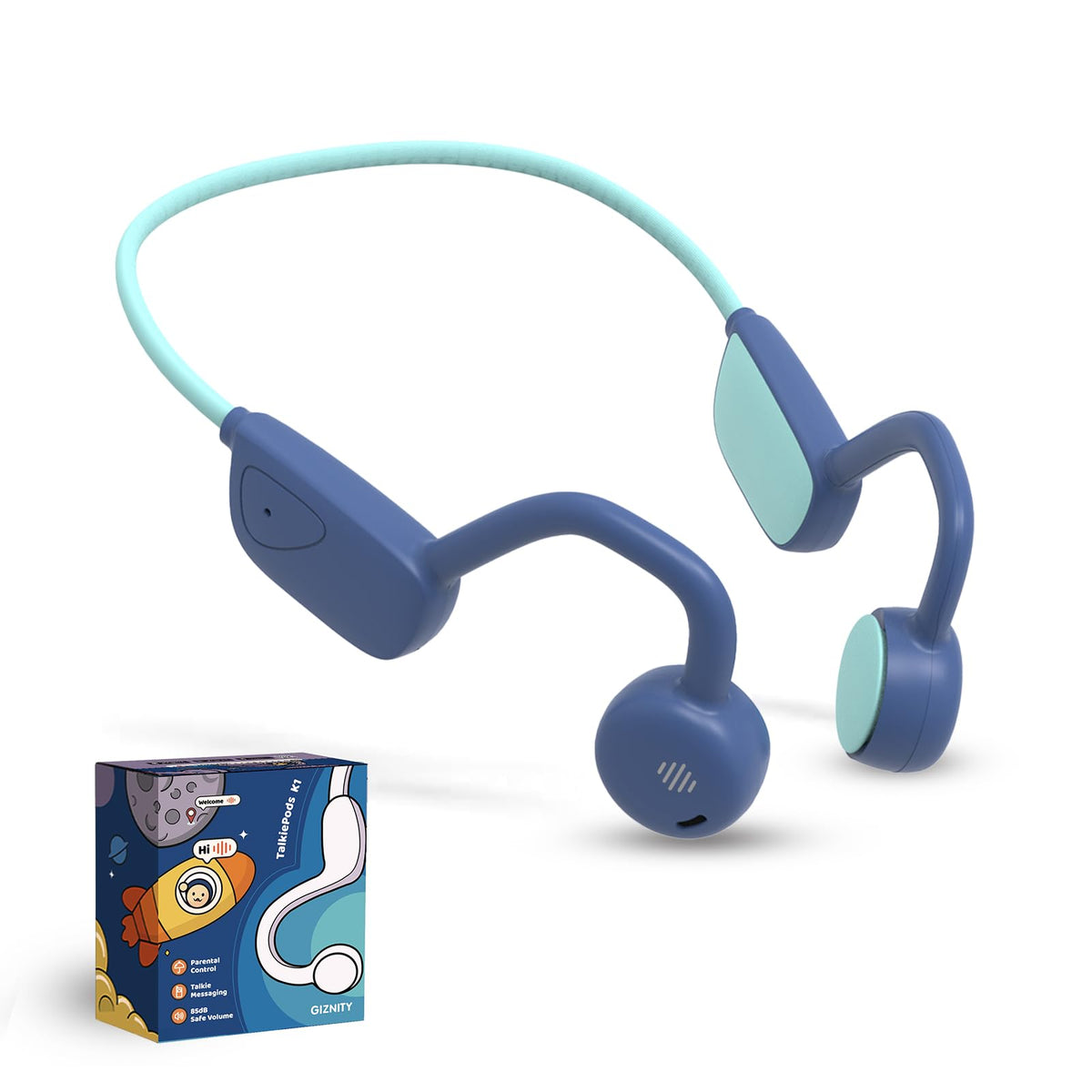 Auriculares Bluetooth Giznity Rosa Conducción de Aire para Niños para Escuela