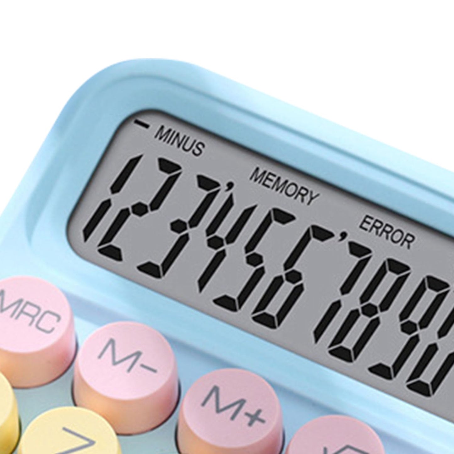 Calculadora Electrónica de Colores, Calculadora a Prueba de Salpicaduras, Conveniente para Uso Escolar y Doméstico (Cielo Azul)
