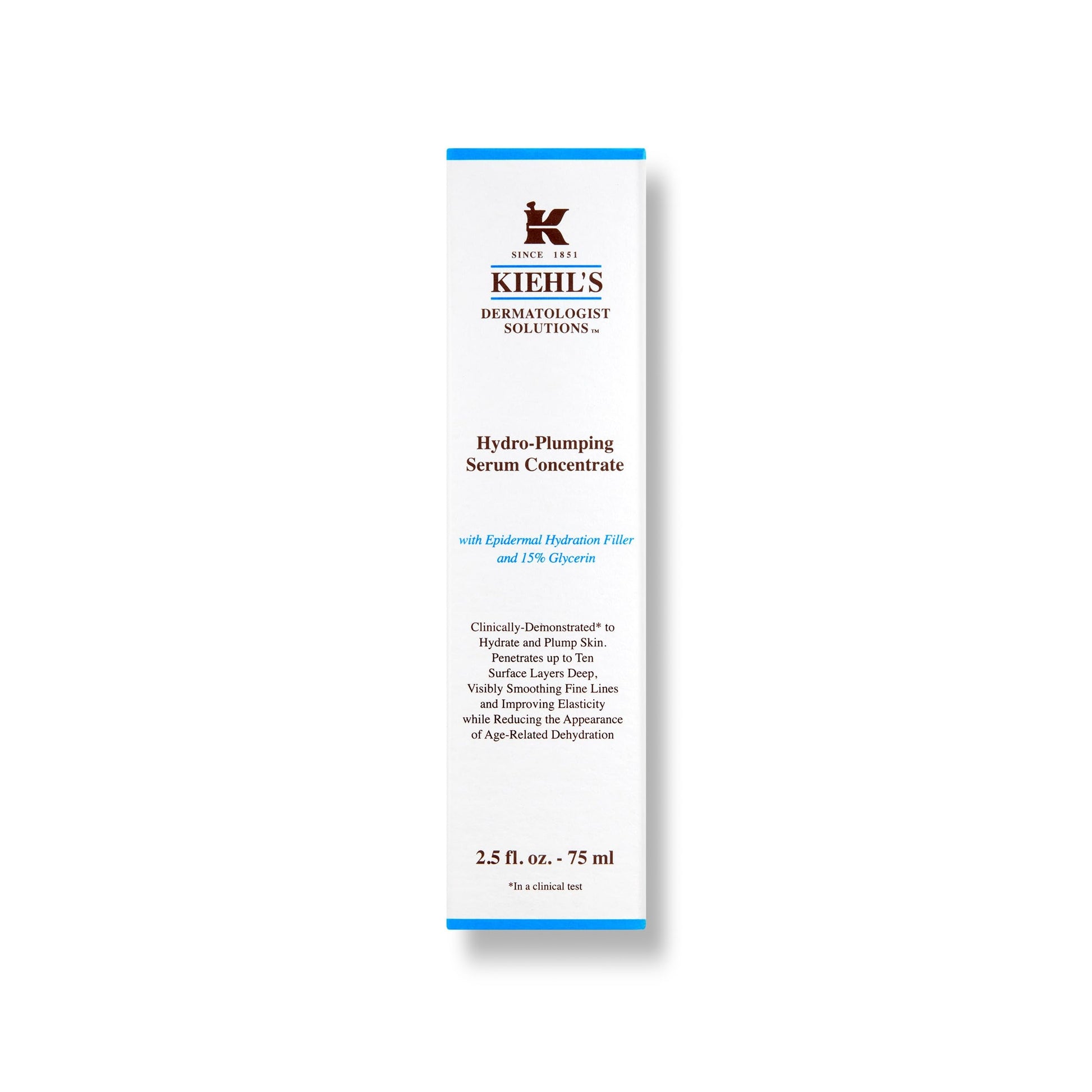 Kiehl's Hydro-Plumping Serum, Suero Facial Hidratante, Hidrata y ayuda a mejorar la apariencia de la piel dandole suavidad y sensación de elasticidad, con Relleno de Hidratación Epidérmica y 15% Glicerina, 75 ml