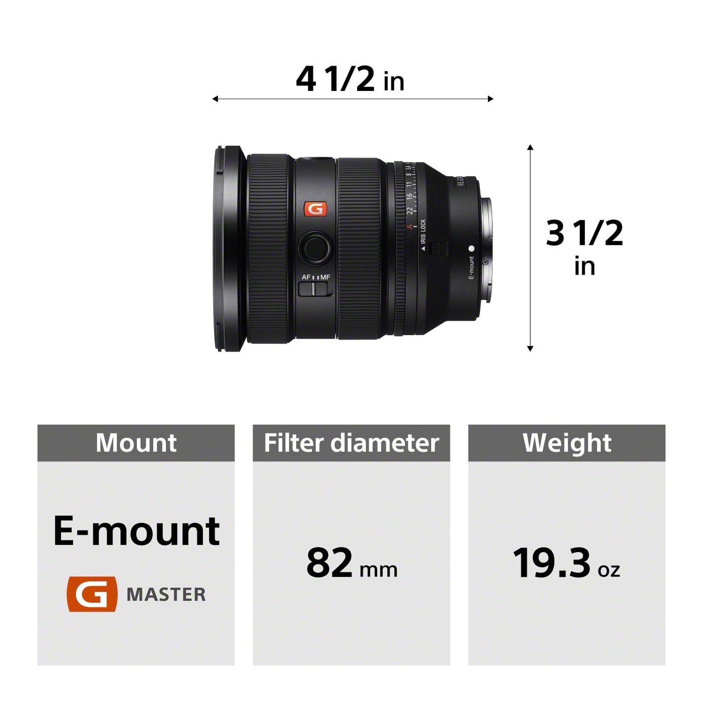 Sony Lente G Master™ Angular Zoom FE 16-35 mm Full Frame - FE F2.8 ‎SEL1635GM2
