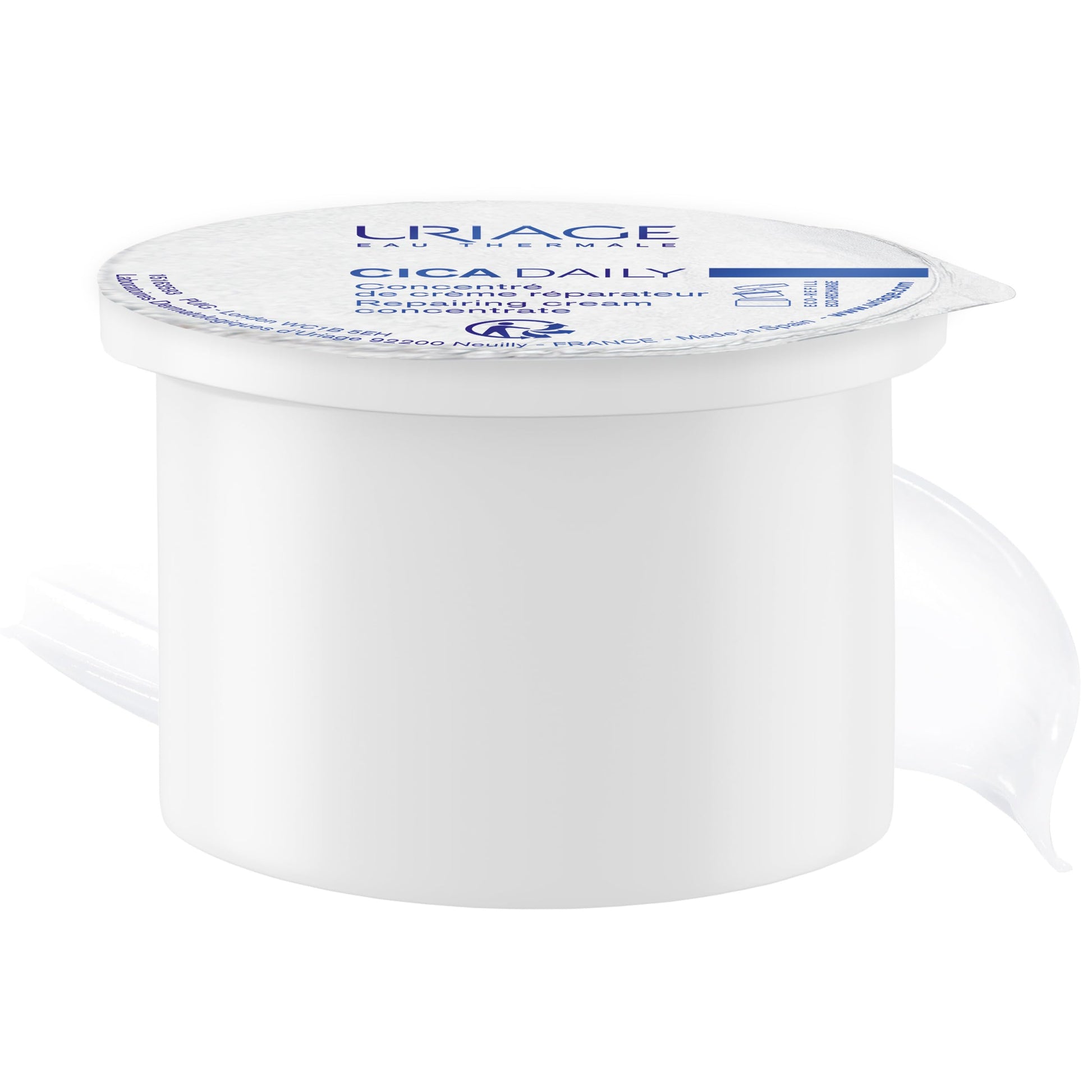 Uriage Cica-Daily Crema Reparadora Concentrada Refill 50ml - con Centella Asiática, Ácido Hialurónico y Vitamina B5 - Repara e Hidrata en 1 Aplicación - Sin Perfume - 96% Ingredientes de Origen Natural
