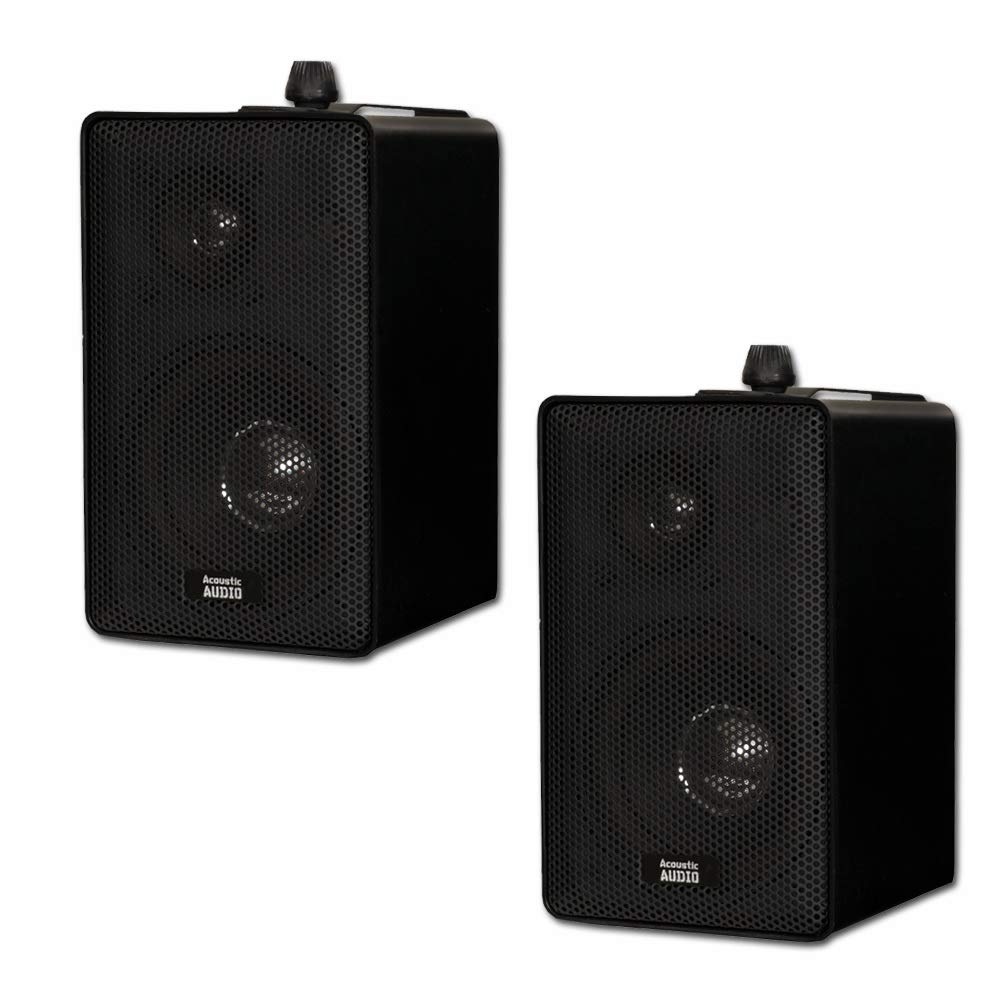 Acoustic Audio 251B Indoor/Outdoor Bocinas (Black, 2)