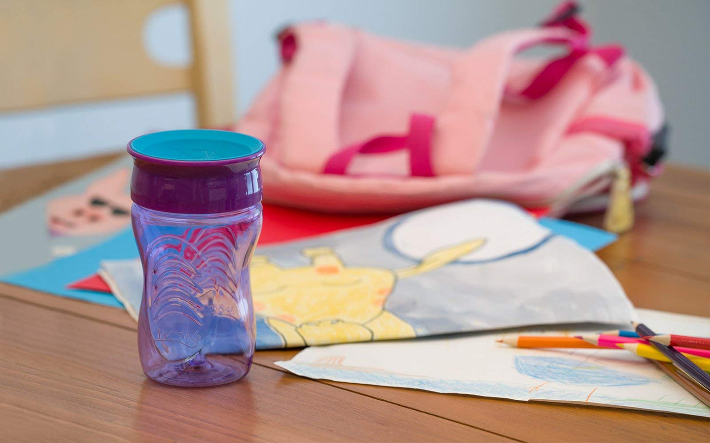 Wow Cup for Kids 360 - Taza para beber, 10 onzas / 296 ml (morado)