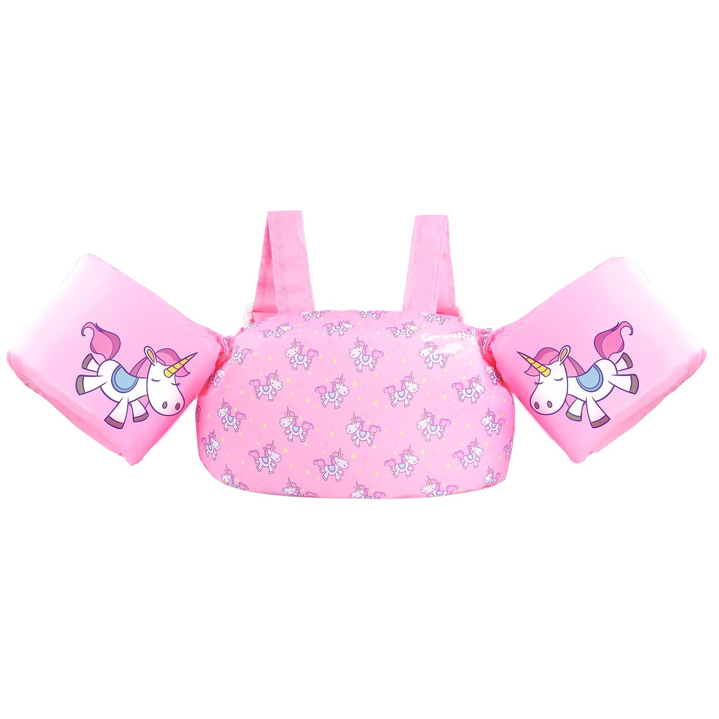 Gogokids Chaleco de natación para niños, flotadores para niñas y niños de 9-13-18-23 kg, flotadores de alberca con alas de Agua y Correa de Hombro para niños de 2-6 años