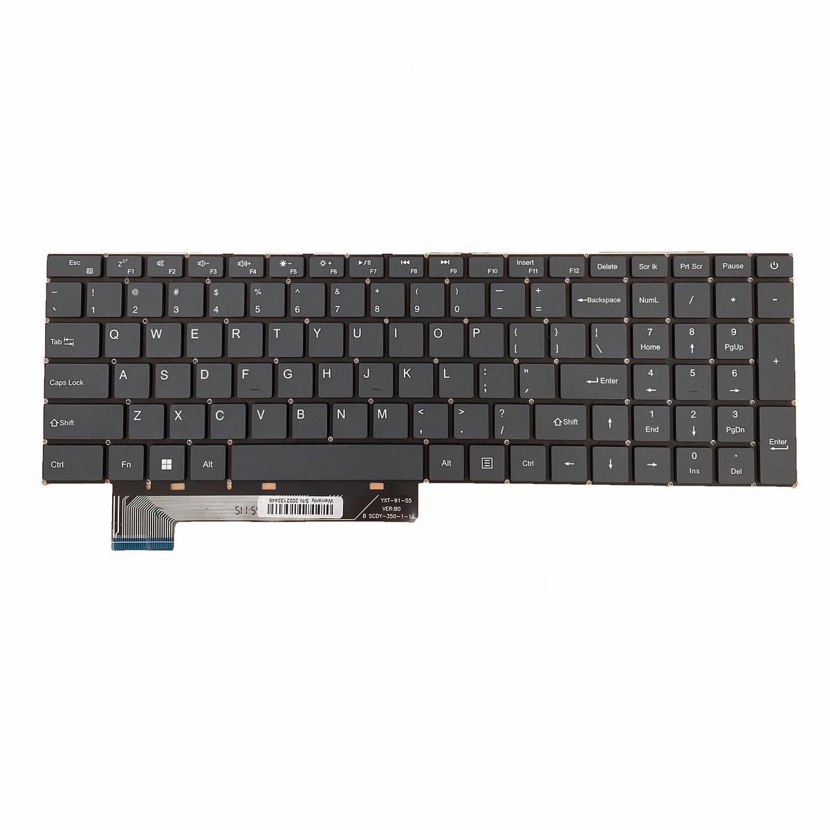 Teclado de Repuesto Siakoocty Negro para Portátil GWNR71517 15.6 Estándar Inglés