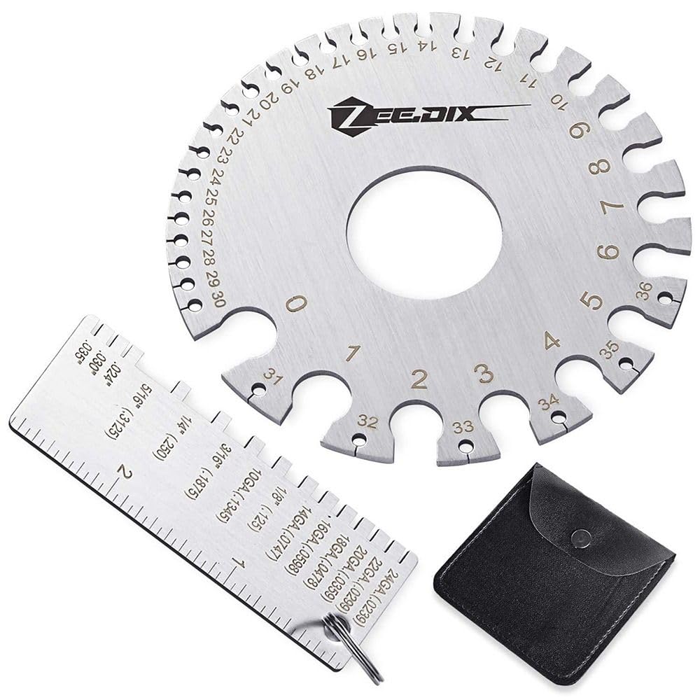 Accesorios de inspección de tamaño chapado portátil, herramienta de medición de calibre de alambre duradero, medidor de espesor de soldadura, calibre de chapa de metal