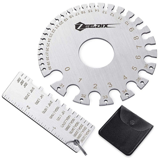 Accesorios de inspección de tamaño chapado portátil, herramienta de medición de calibre de alambre duradero, medidor de espesor de soldadura, calibre de chapa de metal