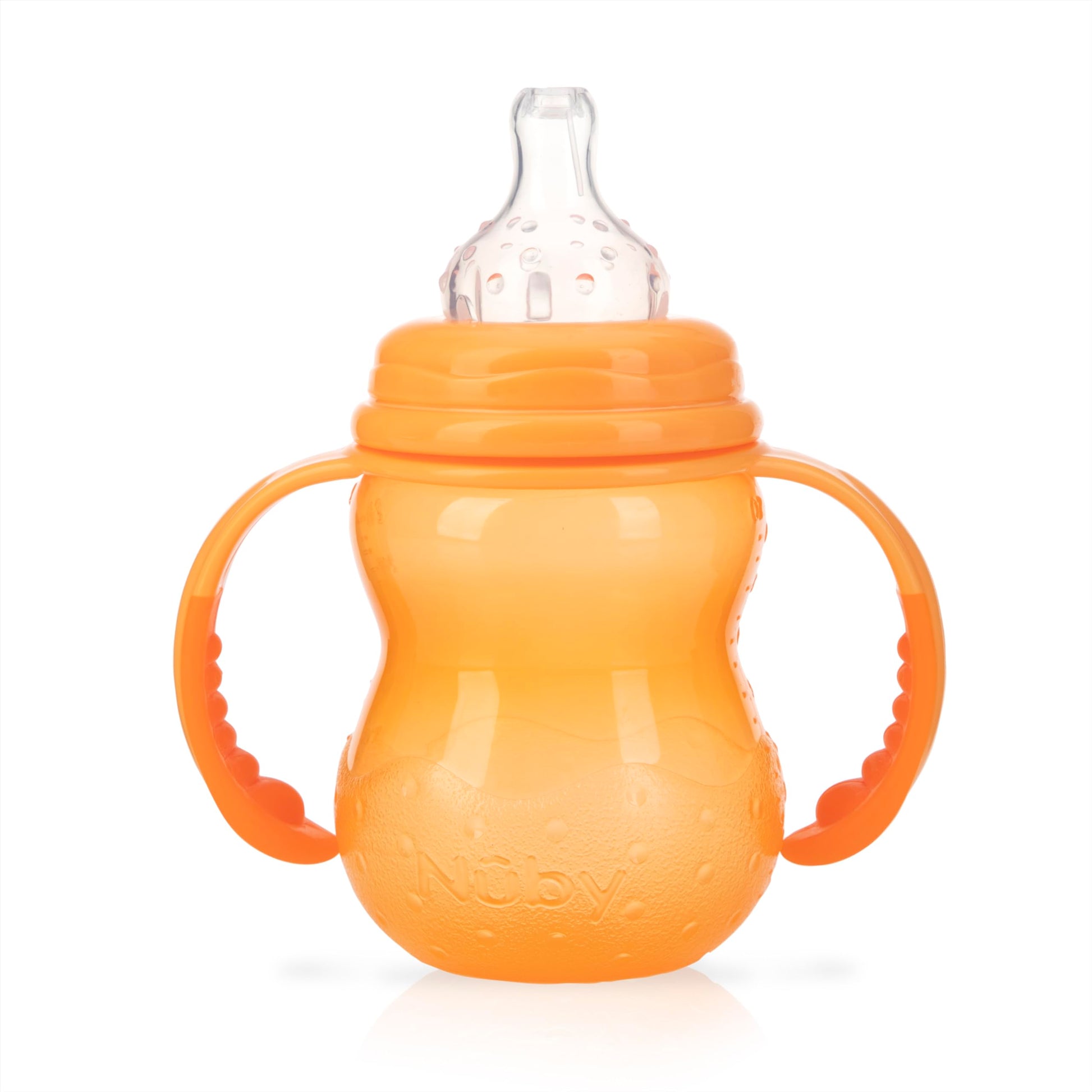 Botella de Cuello Ancho Nuby Multicolor sin Goteo de 3 Etapas para Niños