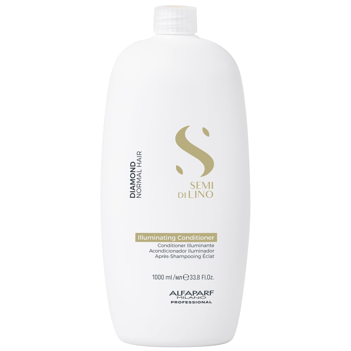 Alfaparf Milano Semi Di Lino Diamond Shine Illuminating Hair Conditioner - Sulfate Free - For Normal Hair - Safe on Color Treated Hair - Paraben and Paraffin Free -Professional Salon Quality