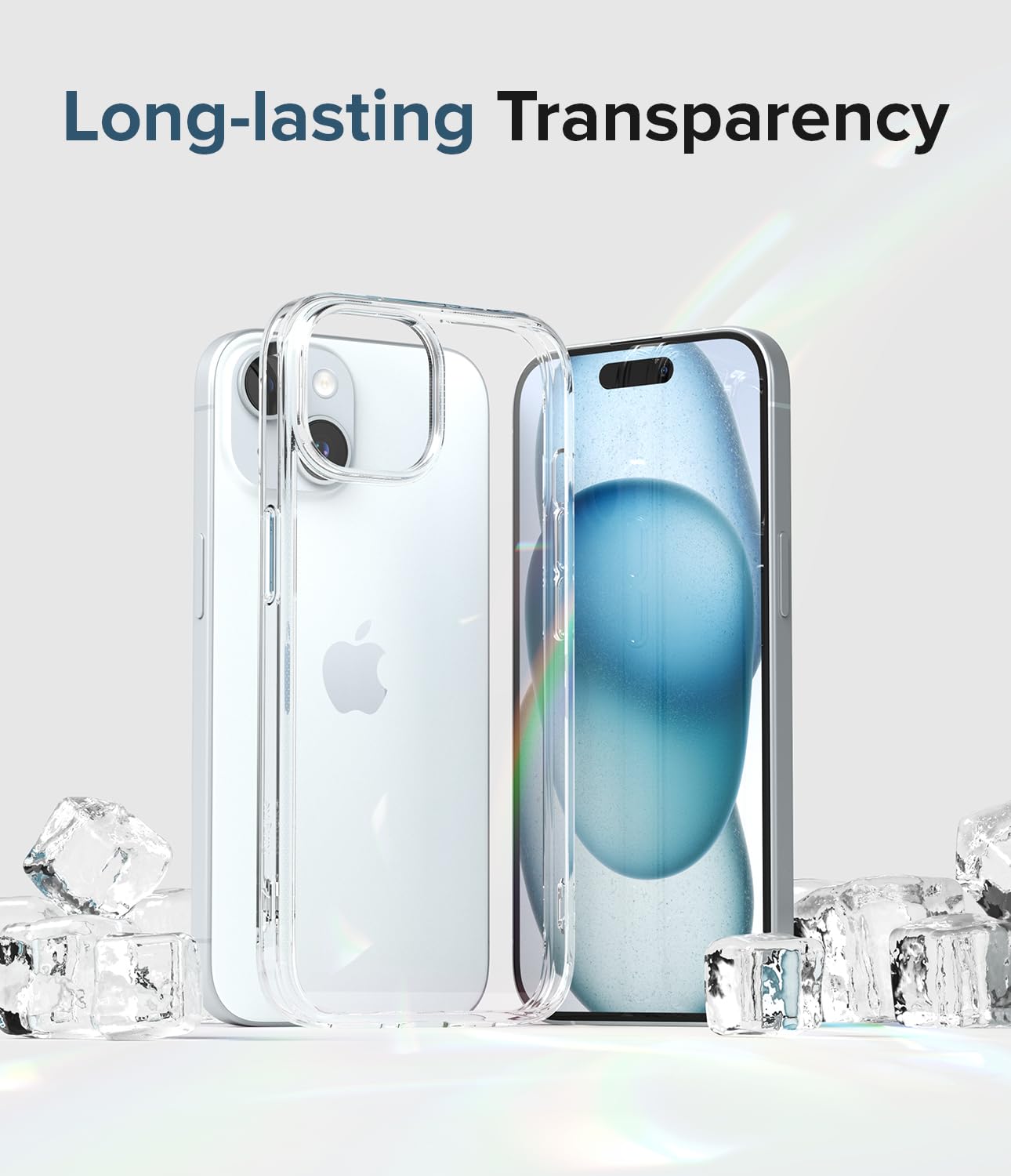 Funda de TPU Ringke Fusion Transparente Resistente a Arañazos para iPhone 15 Plus