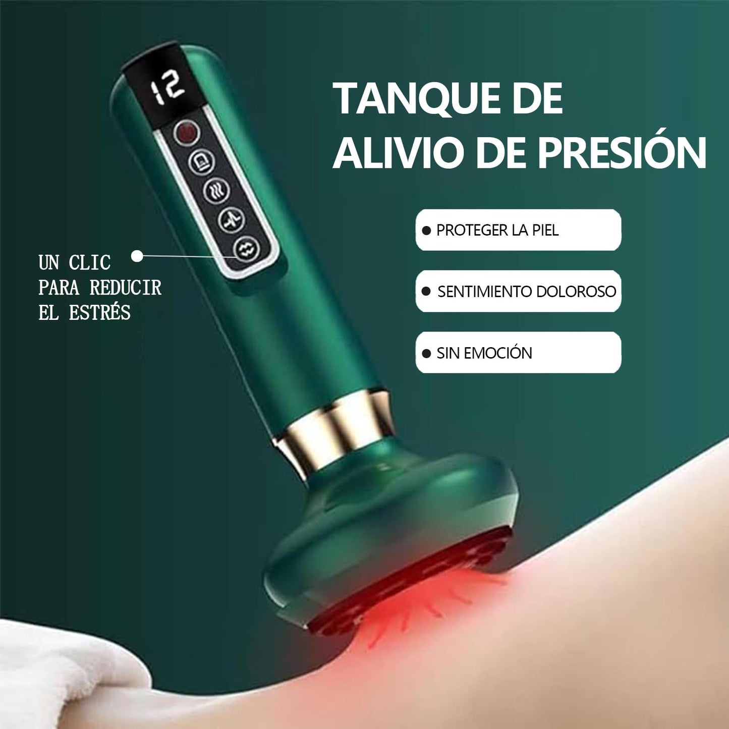 UOUOU Bluile Cellulite Massager,Masajeador anticelulitico, Dexvon Masajeador Anticelulitico, 12 niveles de succión ajustables con for Cintura, Brazos y Piernas y Brazos aliviar la fatiga y la piel