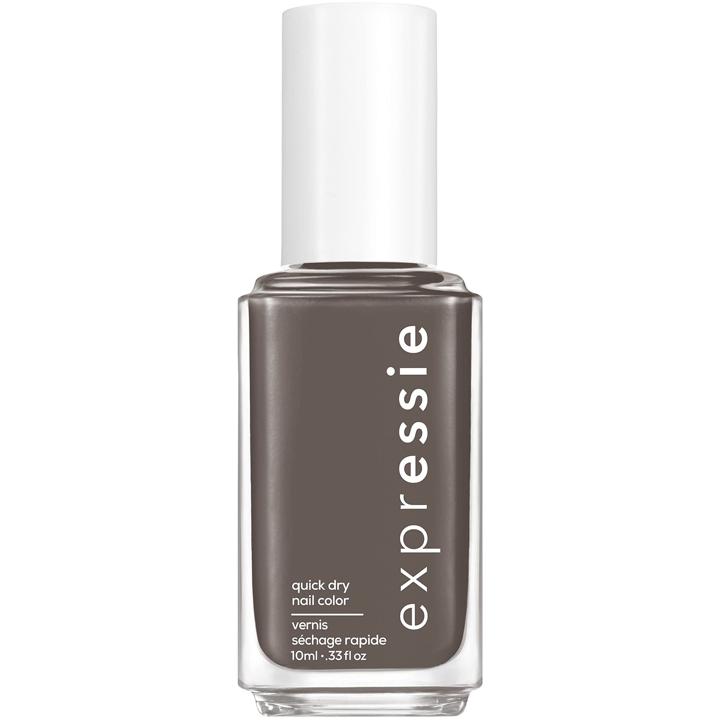 essie Expressie - Esmalte de uñas de secado rápido, color gris silenciado, vegano, sin tiempo para local, 9,76 ml
