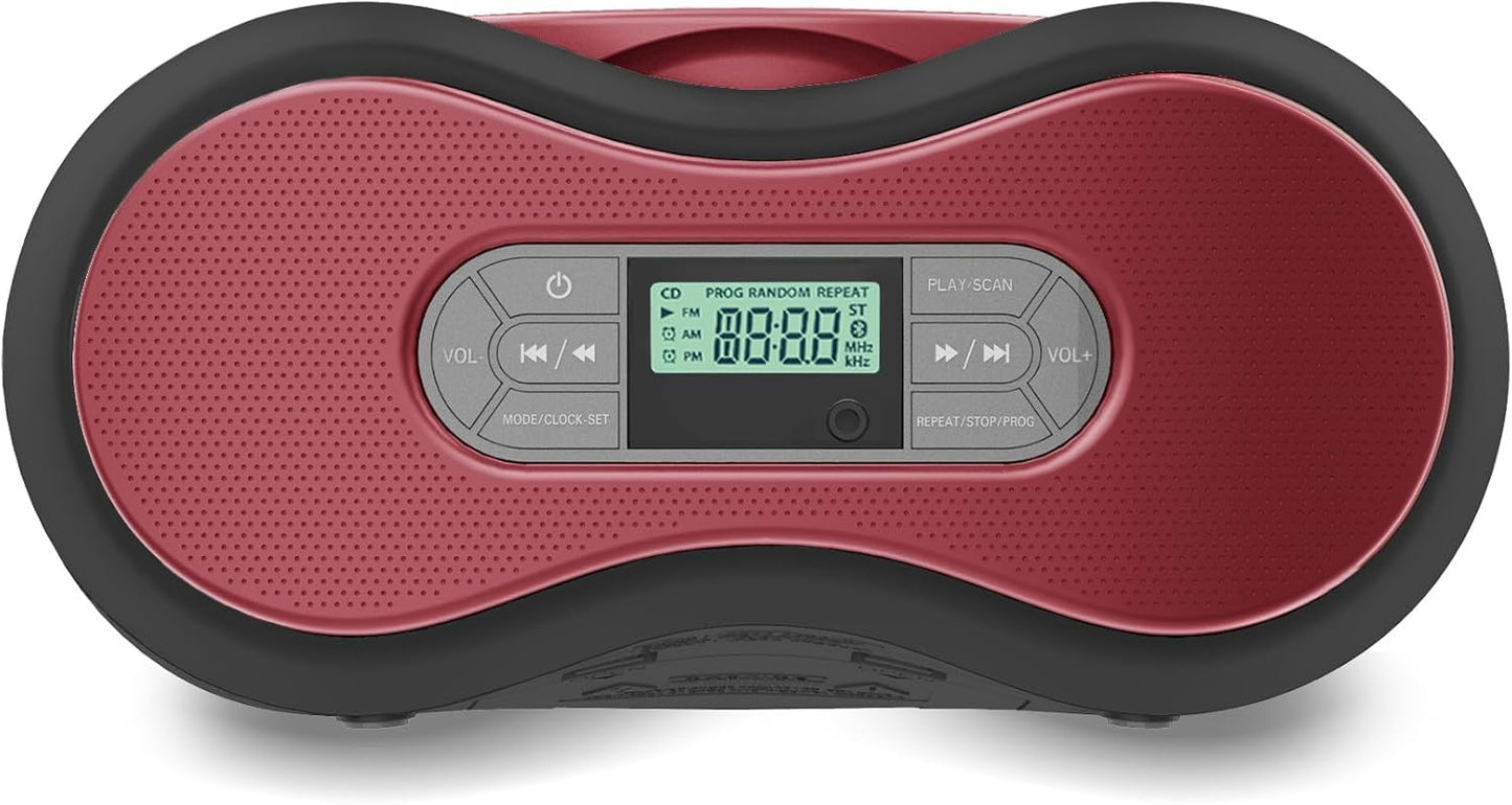 Core Innovations - Caja de CD portátil con Bluetooth con radio FM digital