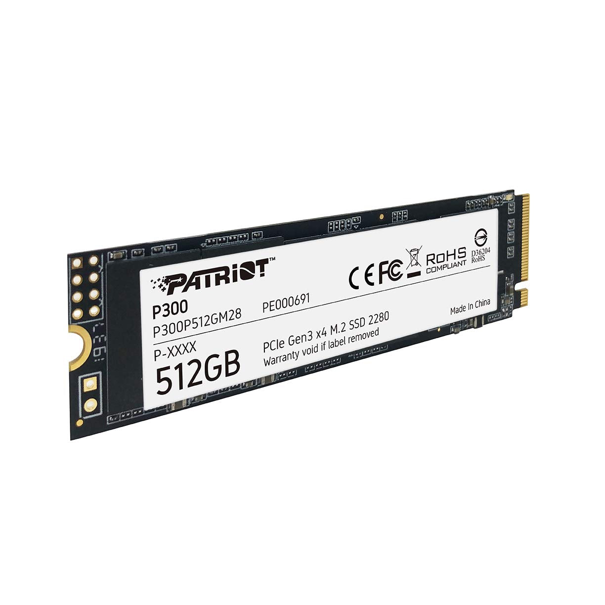 Unidad de Estado Sólido Patriot P300 512Gb M.2 2280 Pcie Gen 3 X4