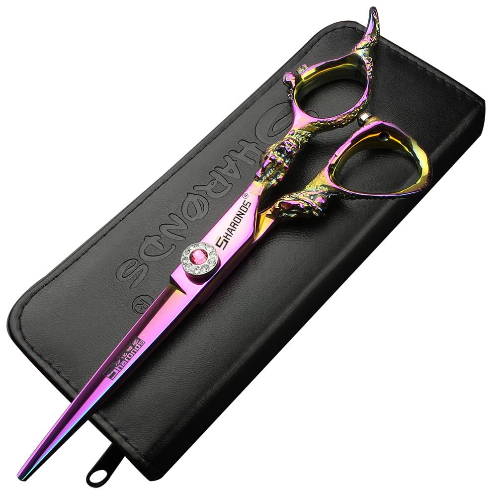 Tijeras de corte de pelo, tijeras profesionales de peluquería de 6 pulgadas, uso doméstico para hombre, mujer, adultos, niños(6-inch cutting-B)