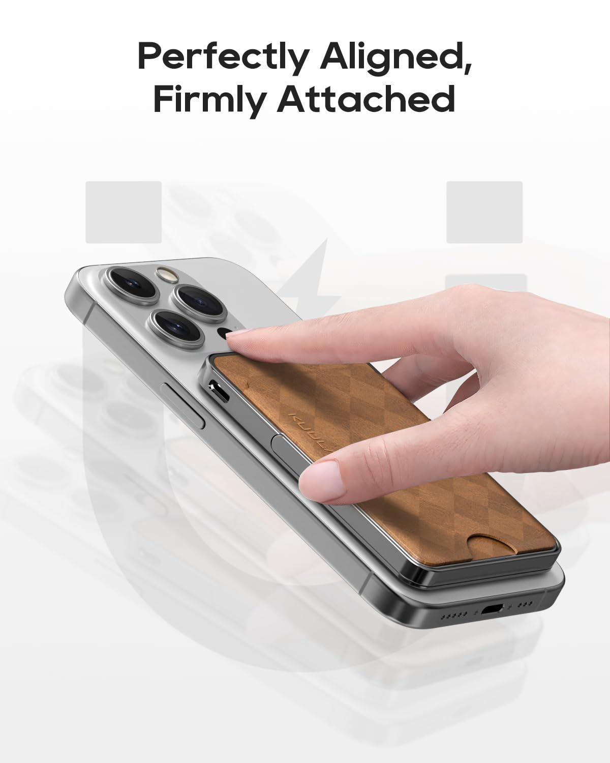 Kuulaa Power Bank Magnético 10000mAh, Batería Portátil Ultra Delgada 0.41 Pulgadas, Carga Rápida PD20W USB-C, Soporte Plegable con Ranura para Tarjetas, Compatible con iPhone 12-16 y Samsung Galaxy