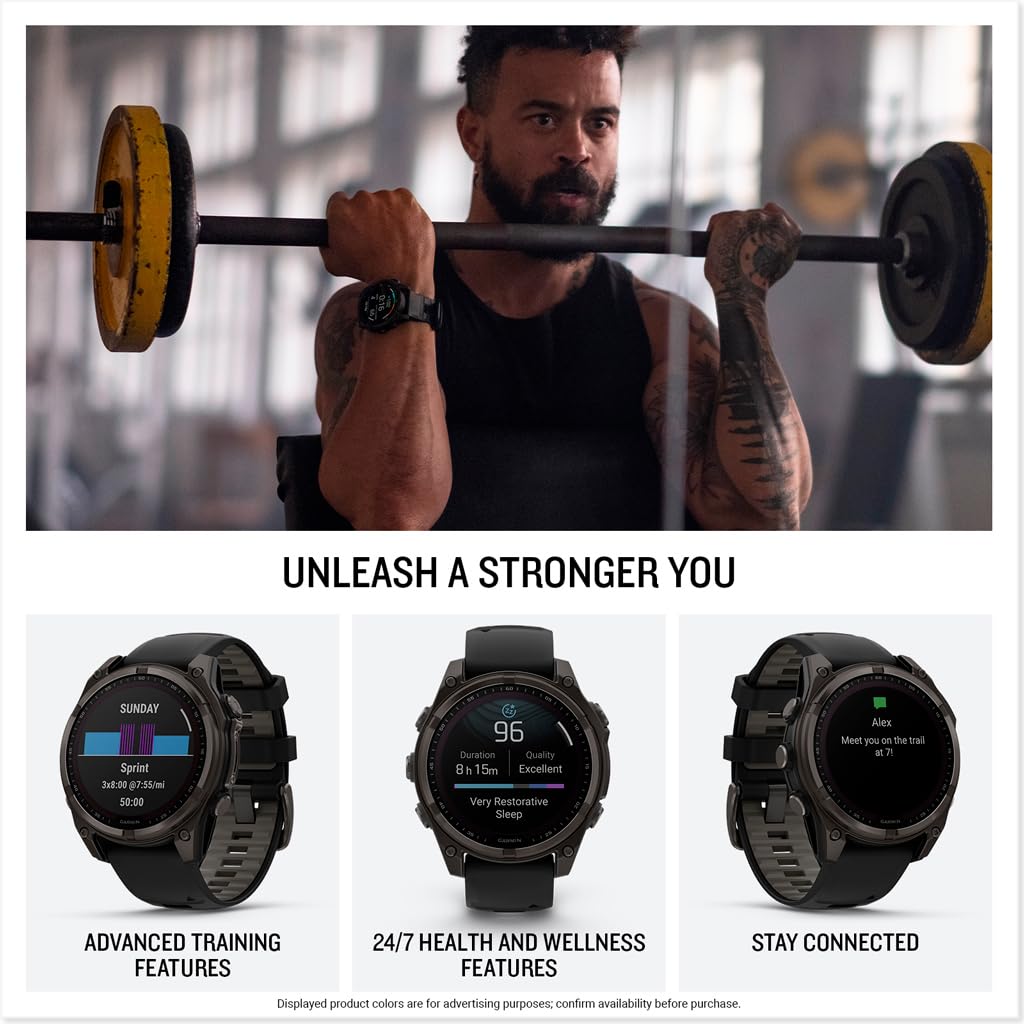 Reloj Garmin Fenix 8 Zafiro Solar 47mm Gris Carbono/Gris Guijarro