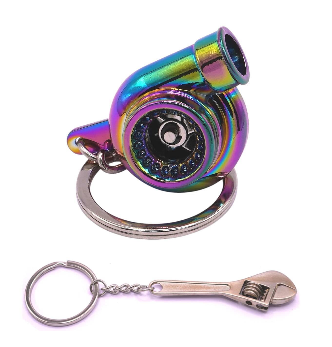 GT//Rotores - Llavero turbocargador de metal para automóvil en miniatura, Neo cromado Purple, Talla única